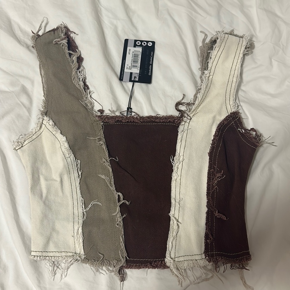 Jaded London patchwork denim corset. Never worn.